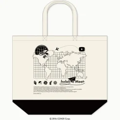 hololive Meet Large Tote Bag - World Map Design