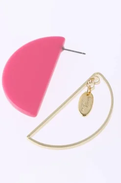 Honey Salon Acrylic Round Earrings