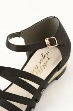 Honey Salon Big Pearl Sandals (Black)