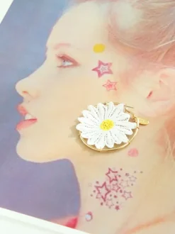 Honey Salon Daisy Hoop Earrings