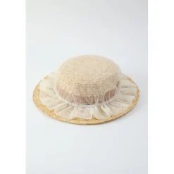 Honey Salon Dot Tulle Boater