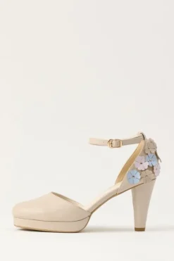 Honey Salon Flower Pumps (Light Beige)