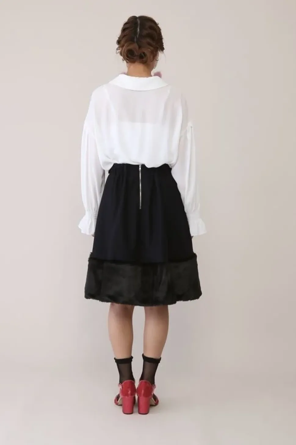 Honey Salon Fur Combi Skirt