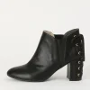 Honey Salon Lace-Up Booties (Black)