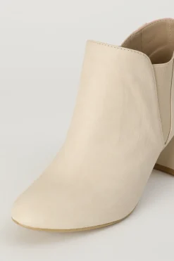 Honey Salon Lace-Up Booties (Light Beige)