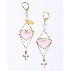 Honey Salon Love Cross Earrings