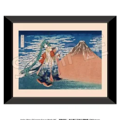 Katsushika Hokusai x Hatsune Miku Reproduction Art Print Thirty-six Views of Mount Fuji: Fine Wind, Clear Morning