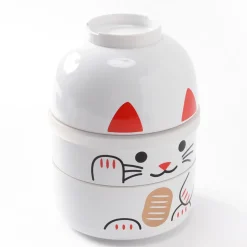 Kokeshi Maneki-Neko Bento Boxes