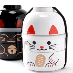 Kokeshi Maneki-Neko Bento Boxes