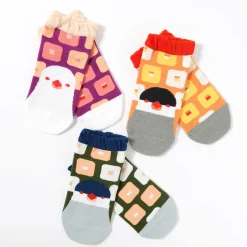 KOTORITACHI Java Sparrow Printed Socks (Square Pattern)