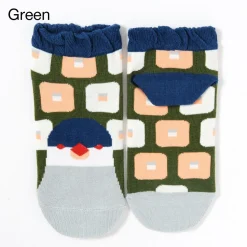 KOTORITACHI Java Sparrow Printed Socks (Square Pattern)