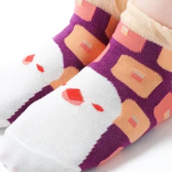 KOTORITACHI Java Sparrow Printed Socks (Square Pattern)