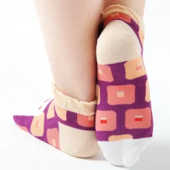 KOTORITACHI Java Sparrow Printed Socks (Square Pattern)