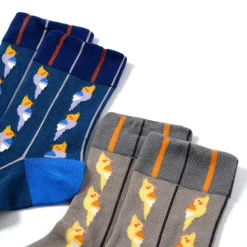 KOTORITACHI Short Crew Stripes & Cockatiel Socks