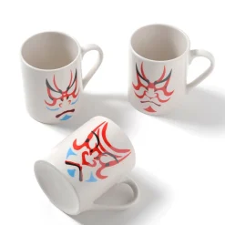 Kumadori Kabuki Face Mugs