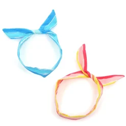 Le cocone Adult Resort Artsy Striped Ribbon Wire Headband