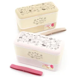 le sucre Lacquerware 2-Tier Rectangular Lunch Box