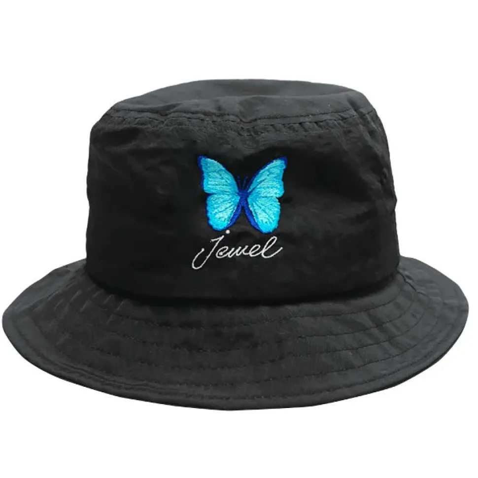 LISTEN FLAVOR 2021 Anniversary Collection Morpho Embroidered Black Bucket Hat