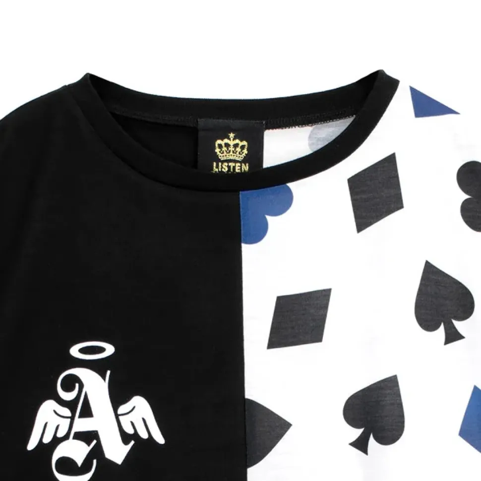 LISTEN FLAVOR Ace of Heart Playing Cards Switching Top