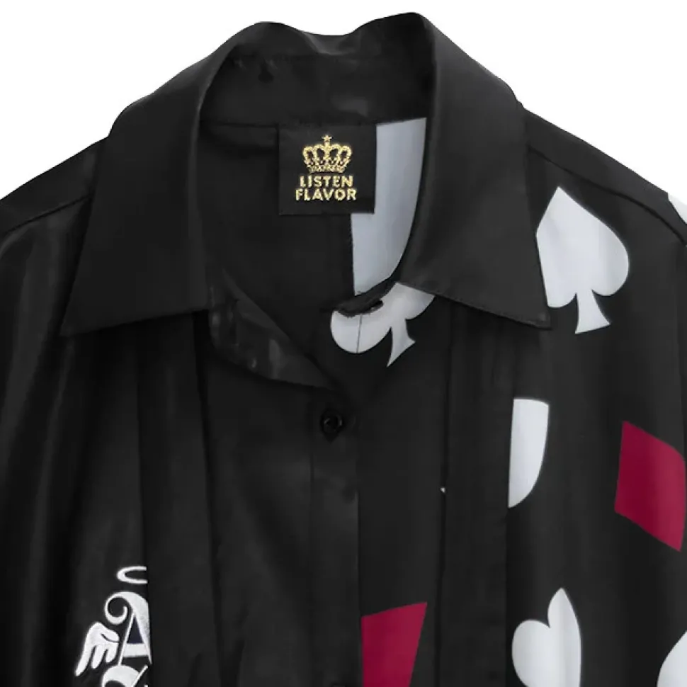LISTEN FLAVOR Ace of Hearts 2-Way Shirt w/ Necktie
