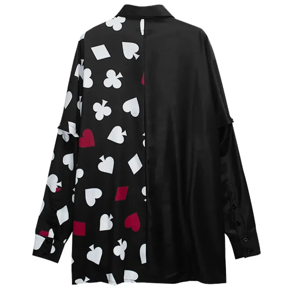 LISTEN FLAVOR Ace of Hearts 2-Way Shirt w/ Necktie