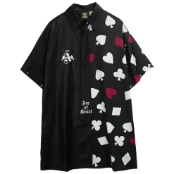 LISTEN FLAVOR Ace of Hearts 2-Way Shirt w/ Necktie
