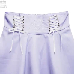 LISTEN FLAVOR Angel Heart Lace-Up Circular Skirt