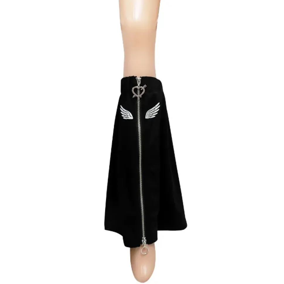 LISTEN FLAVOR Angel's Wing Heart Zip Leg Covers
