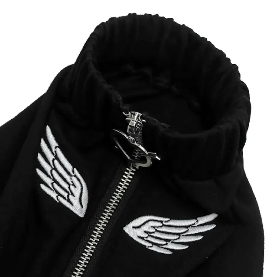 LISTEN FLAVOR Angel's Wing Heart Zip Leg Covers