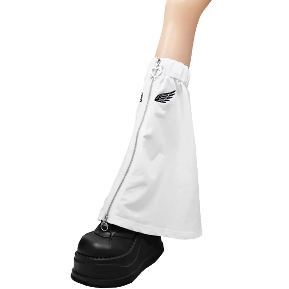 LISTEN FLAVOR Angel's Wing Heart Zip Leg Covers