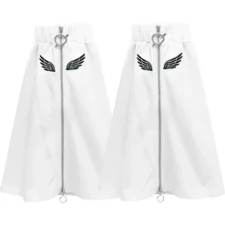 LISTEN FLAVOR Angel's Wing Heart Zip Leg Covers