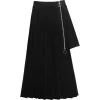 LISTEN FLAVOR Asymmetrical Pleated Skirt