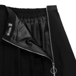 LISTEN FLAVOR Asymmetrical Pleated Skirt