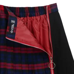 LISTEN FLAVOR Asymmetrical Pleated Skirt