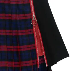 LISTEN FLAVOR Asymmetrical Pleated Skirt