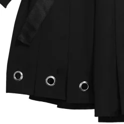 LISTEN FLAVOR Asymmetrical Cutout Pleated Skirt