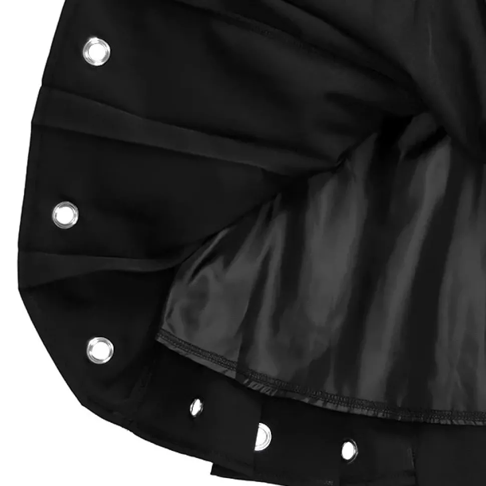 LISTEN FLAVOR Asymmetrical Cutout Pleated Skirt