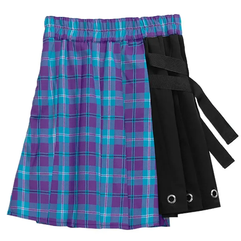 LISTEN FLAVOR Asymmetrical Cutout Pleated Skirt
