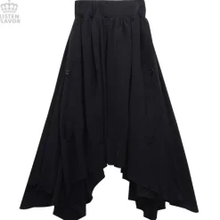 LISTEN FLAVOR Bat Hemline Maxi Skirt