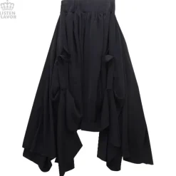 LISTEN FLAVOR Bat Hemline Maxi Skirt