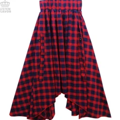 LISTEN FLAVOR Bat Hemline Maxi Skirt