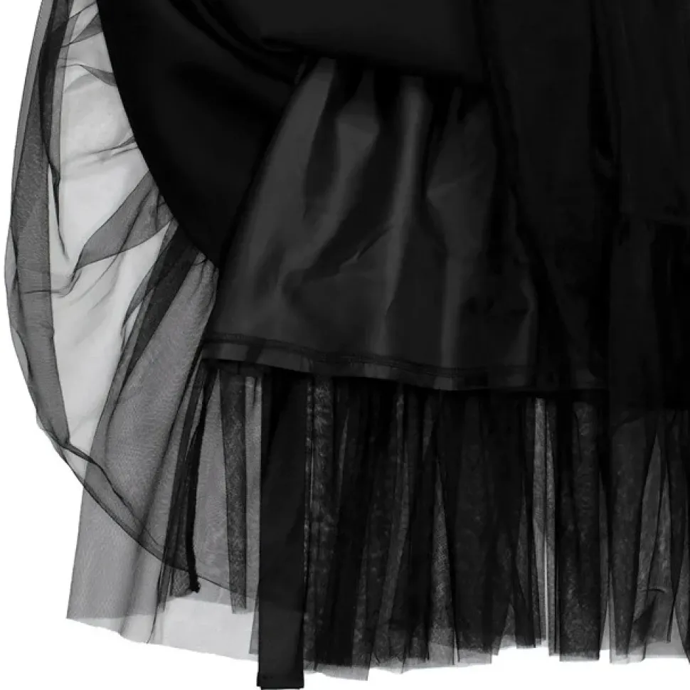 LISTEN FLAVOR Belt Equipped Fluffy Tulle Skirt