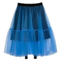 LISTEN FLAVOR Belt Equipped Fluffy Tulle Skirt