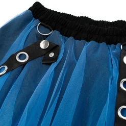 LISTEN FLAVOR Belt Equipped Fluffy Tulle Skirt