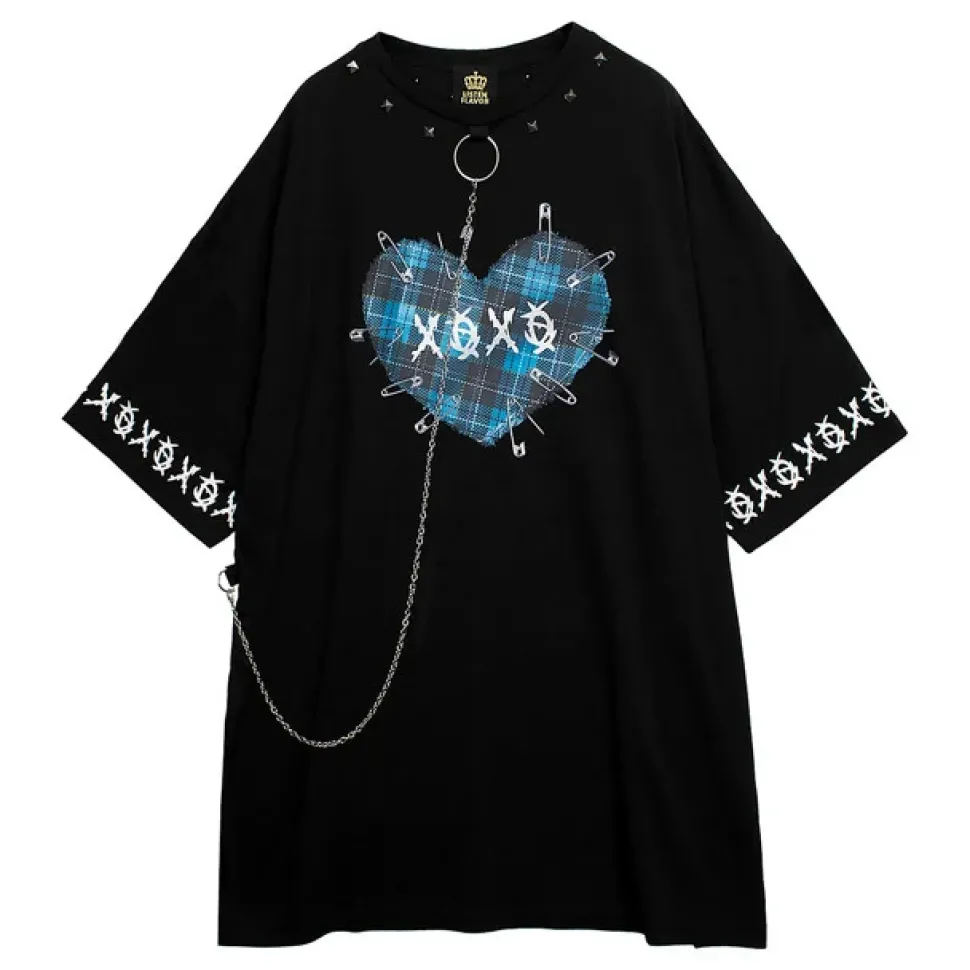 LISTEN FLAVOR Binding Kiss Hug Big Top with Chain