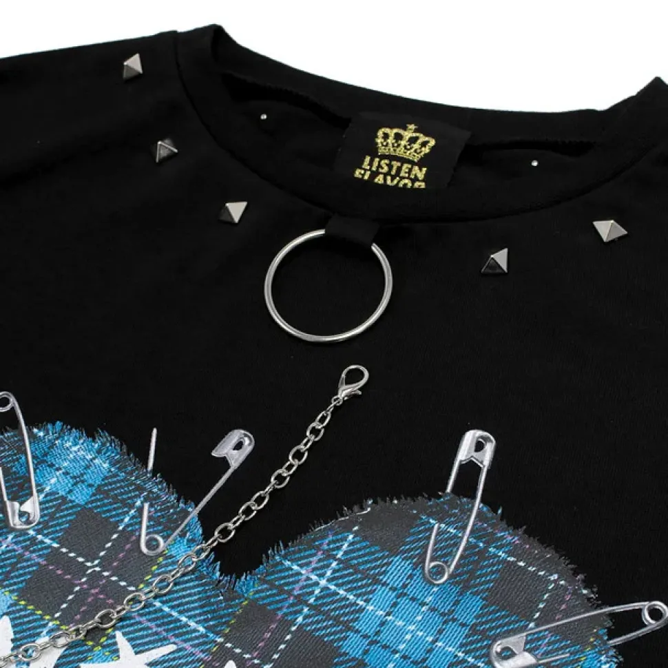 LISTEN FLAVOR Binding Kiss Hug Big Top with Chain