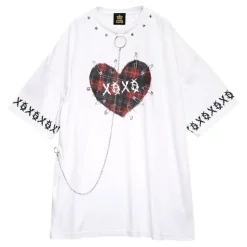 LISTEN FLAVOR Binding Kiss Hug Big Top with Chain