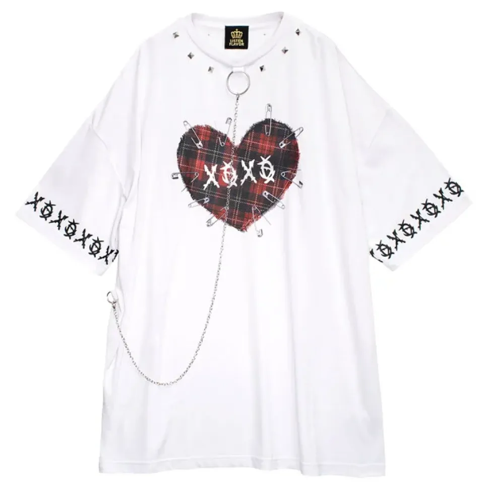 LISTEN FLAVOR Binding Kiss Hug Big Top with Chain