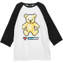 LISTEN FLAVOR 8-Bit Bear Raglan Top