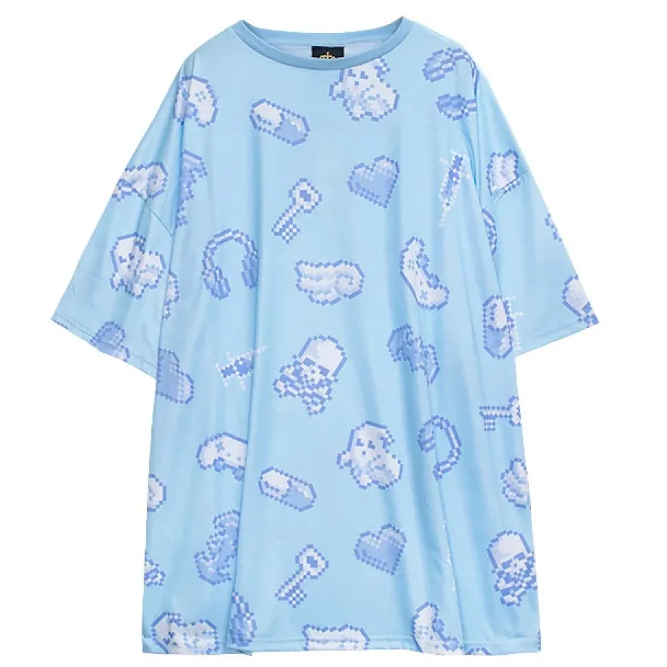 LISTEN FLAVOR 8bit Full Graphic Big T-Shirt